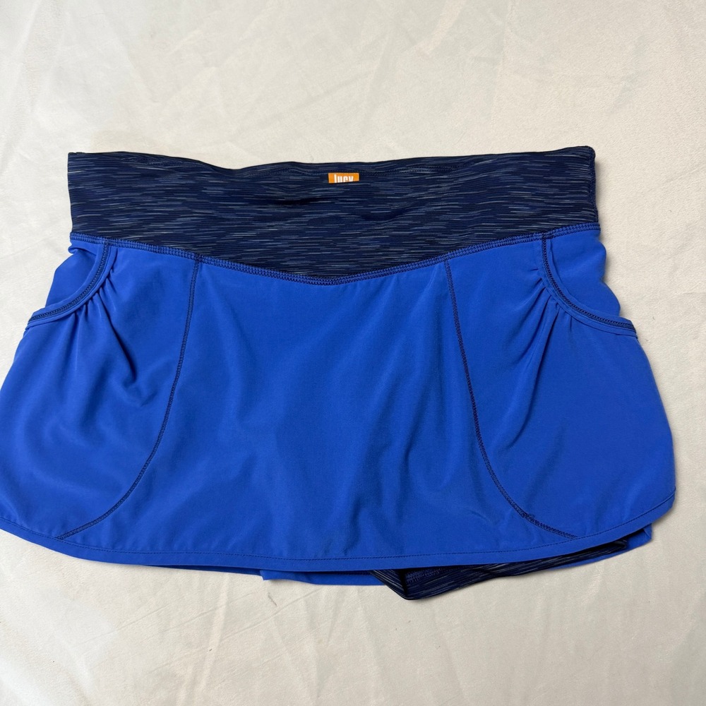 Lucy Tech Blue Athletic Skort Skirt Shorts Tennis Golf‎ Workout Womens S P 3.5"